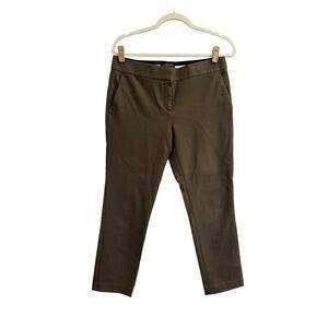 Ann Taylor Size 4 Devin Fit Brown Crop Straight Leg Trouser Dress Pant #3229
